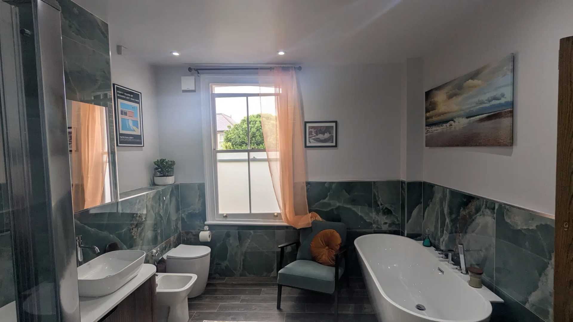 Green Onyx Bathroom Renovation in East Dulwich